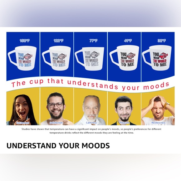 Large 3D Ceramic Coffee Cup with Hand Painted Clownfish Inside - Picture 5 of 14